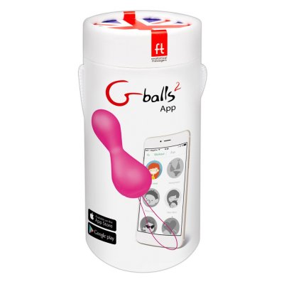 Vibrační,rehabilitační vajíčko Gballs 2 App růžové FunToys