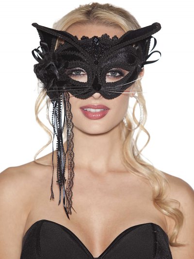 Škraboška černá kočka 904