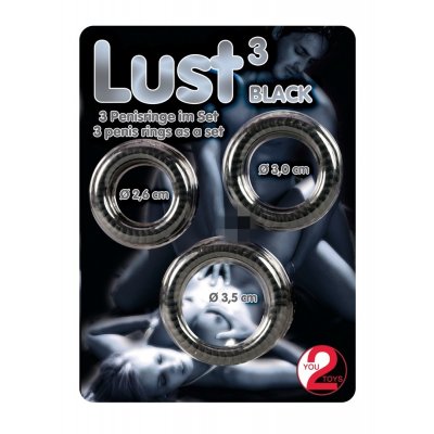 Lust 3 Cock Rings black