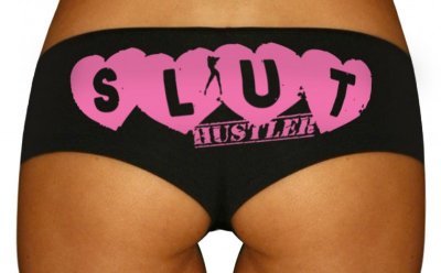 Kalhotky Hustler s potiskem "Slut"