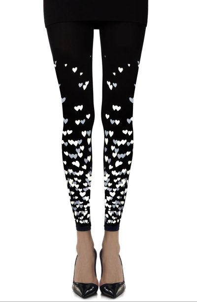 “Queen Of Heart”  Print Footless Tights