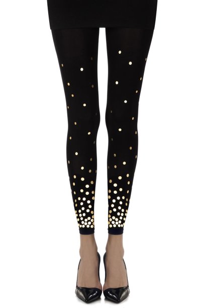 “You’ve Got A Point” Black Print Footless Tights