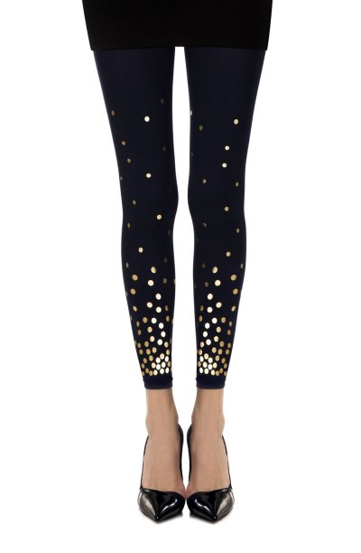 “You’ve Got A Point” Navy Print Footless Tights