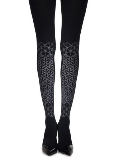 "Frozen Shapes" Print Tights