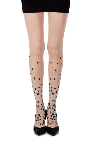 “Queen Of Hearts” Powder Print Tights