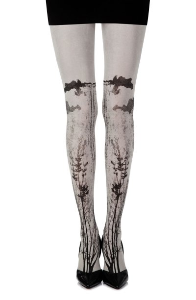 “Into The Wild” Grey Print Tights