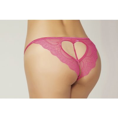 Seven Til Midnight Lace Heart Open Crotch Panty 10836X