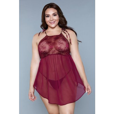 Alana Chemise - Plus Size - Burgundy