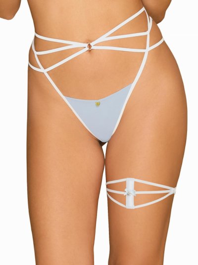 Deilana garter belt - Blue/White