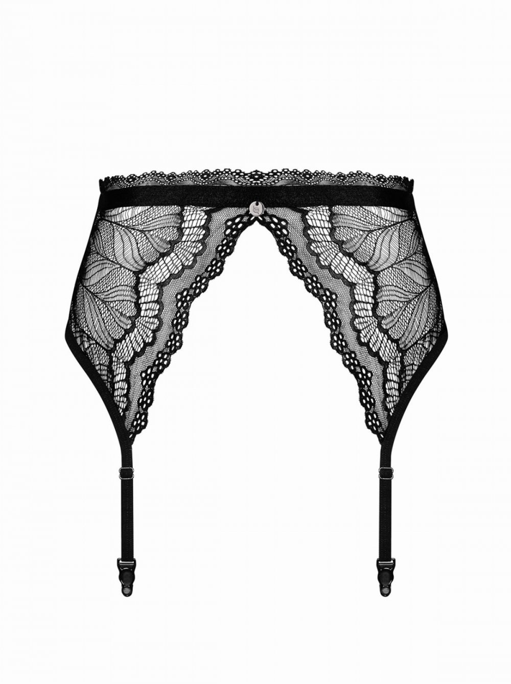 Isabellia Lace Garter Belt - Black L/XL černá Obsessive