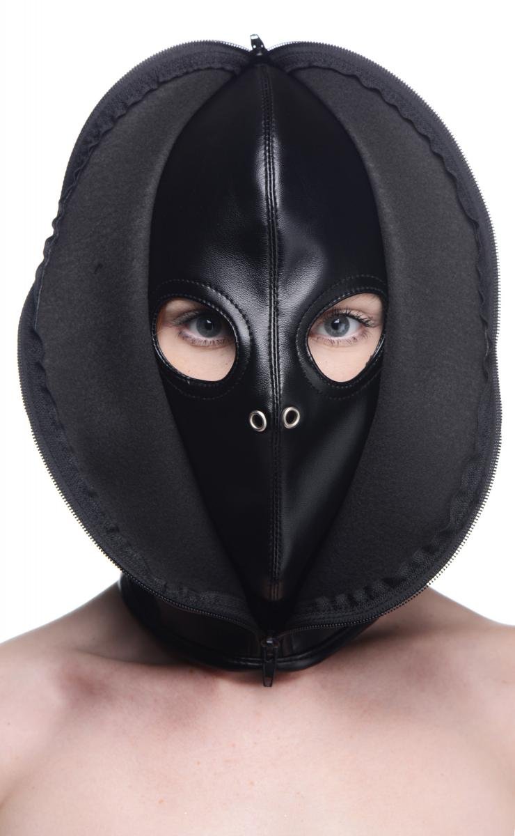 Bondage Hood With Front Zipper černá Strict