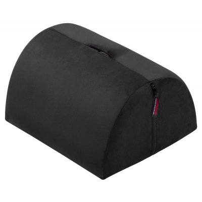 Půlkruhový polštář s držákem na vibrátor/dildo černý