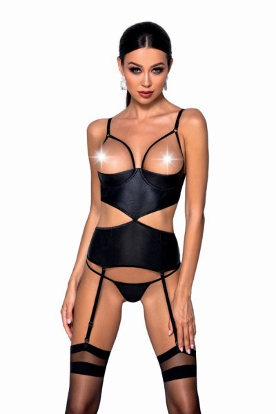Jannies Open Cups Corset - Black